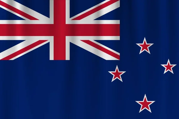 stock image Vector flag of New_zeland. New_zeland waving flag background.