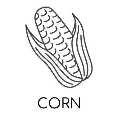 Mısır sebze çizgisi resimleme simgeleri