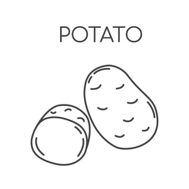 Patates sebze çizgisi resimleme simgeleri