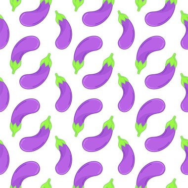 Patlıcan yassı simgeleri kusursuz desen