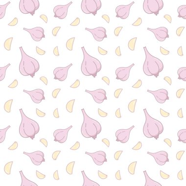 Sarımsaklı yassı simgeler kusursuz desen