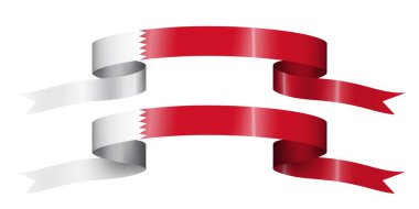 Bağımsızlık Günü dekorasyonu için Bahreyn renginde bayrak kurdelesi.