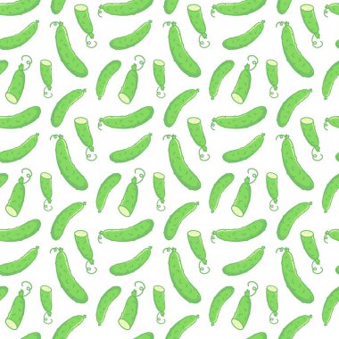 salatalık düz simgeler dikişsiz desen