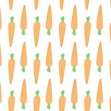 Havuç yassı simgeleri pürüzsüz desen