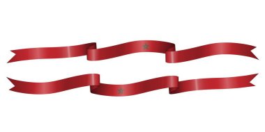 Bağımsızlık Günü dekorasyonu için Fas 'ın renklerine sahip bir kurdele seti.