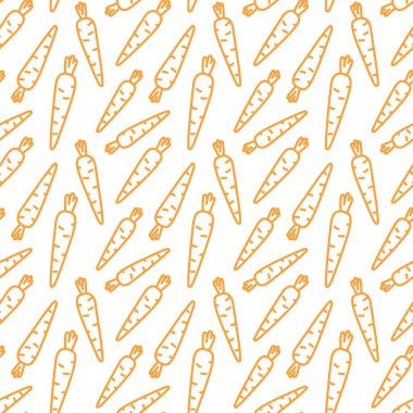 Havuç çizgisi simgeleri kusursuz desen