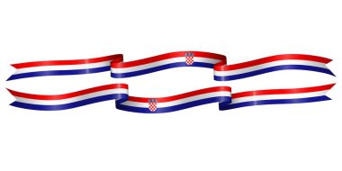 Hırvatistan 'ın bağımsızlık günü dekorasyonu için bayrak kurdelesi seti