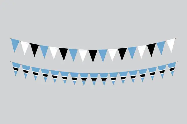 stock vector Flags isolated. Botswana paper bunting. flags birthday, anniversary, celebrate event.