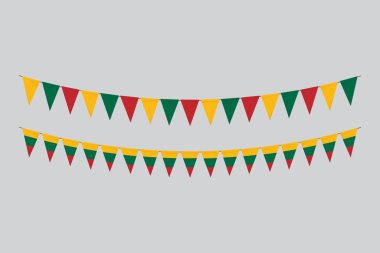 Bayraklar izole edildi. Litvanya kağıtları. Bayrak doğum günü, yıldönümü, kutlama etkinliği.