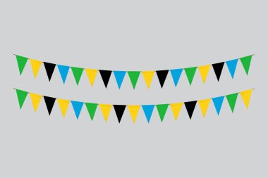 Bayraklar izole. Tanzanya kağıt kiraz kuşu. Bayrak doğum günü, yıldönümü, kutlama etkinliği.