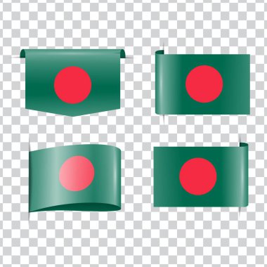 Bangladeş ulusal bayrağını gölgeli etiketle