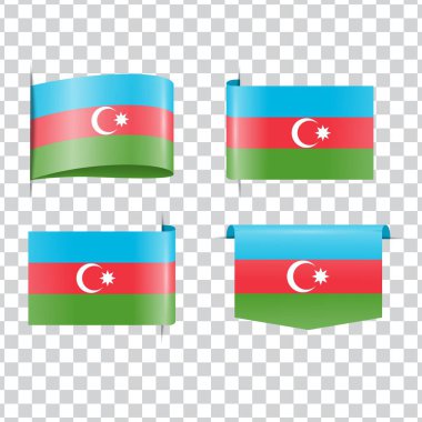 Azerbaycan gölgeli ulusal bayrak