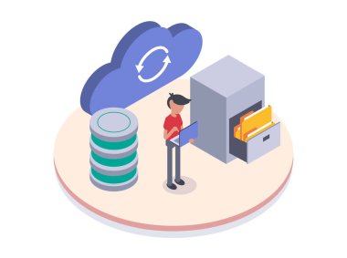 Bulut hesaplama. Programcı bulut deposuna veri taşır