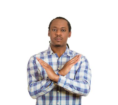 X, bunu yapma. Onu kesmeye çalışan genç bir adamın portresi.