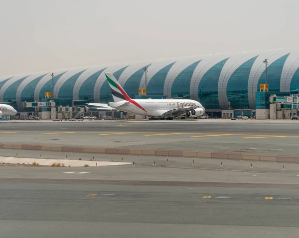 Dubai Emirati Arabi Uniti Maggio 2022 Super Jumbo Emirates A380 — Foto Stock