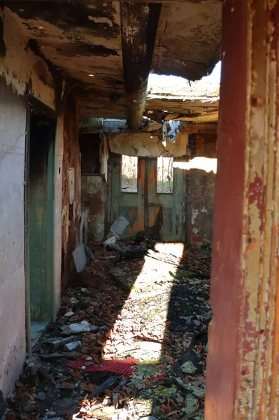 Demolished Vandalized House Urbex — Stock Photo, Image