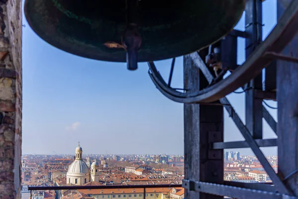 Uitzicht Stad Vanaf Kathedraal Duomo Klokkentoren Turijn Piemonte Noord Italië — Stockfoto