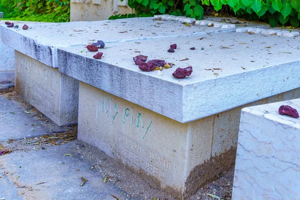 Tel Aviv Israel May 2022 View Historic Trumpeldor Cemetery Tombstones — Stock Photo, Image