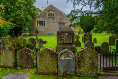 Grasmere, İngiltere - 25 Eylül 2022: Grasmere, Lake District, Cumbria, İngiltere, İngiltere