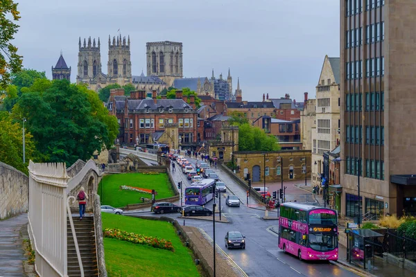 York September 2022 View Old City York Minster Locals Visitors — Stock Photo, Image