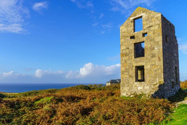 View Ruined Carn Galver Engine House Part Old Mine Cornwall — Stock Photo, Image