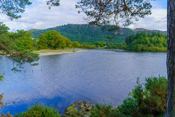 Pohled Jezero Derwentwater Friars Crag Blízkosti Keswick Lake District Cumbria — Stock fotografie