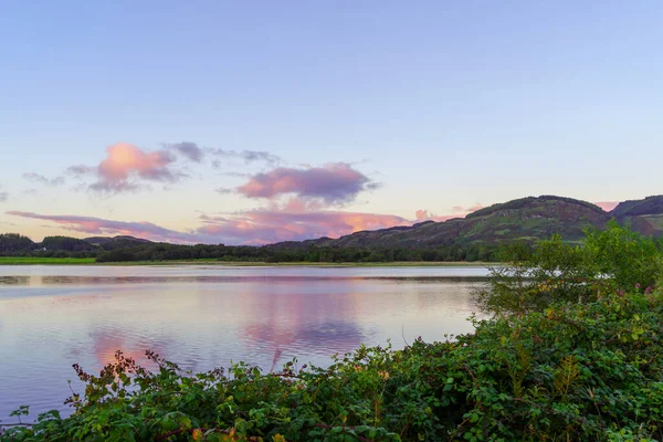 Widok Zachód Słońca Loch Feochan Argyll Bute Szkocja Zjednoczone Królestwo — Zdjęcie stockowe