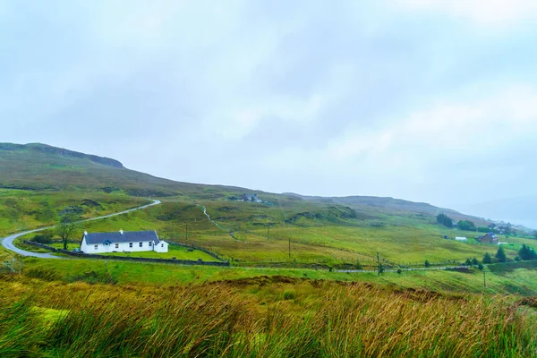 View Countryside Landscape Rainy Day Isle Skye Inner Hebrides Scotland — Stock Photo, Image