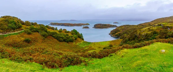 Panoramic View Coastal Landscape Drumbeg Northwest Highlands Scotland — Stock Photo, Image