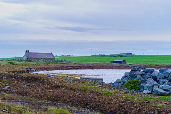 Вид Сельскую Местность Побережье Острова Южный Рональдсей Оркнейские Острова Шотландия — стоковое фото