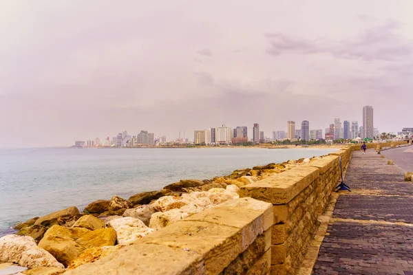 Tel Aviv Israël Novembre 2022 Vue Lever Soleil Sur Promenade — Photo