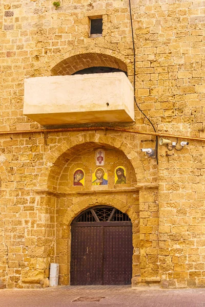 Tel Aviv Izrael Listopada 2022 Widok Drzwi Wejściowe Klasztoru Mikołaja — Zdjęcie stockowe