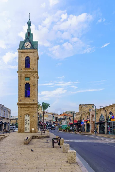Tel Aviv Israel Novembro 2022 Vista Torre Relógio Antigo Jaffa — Fotografia de Stock