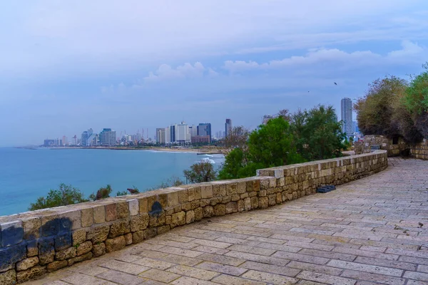 Blick Auf Die Promenade Jaffa Hang Und Die Skyline Von — Stockfoto