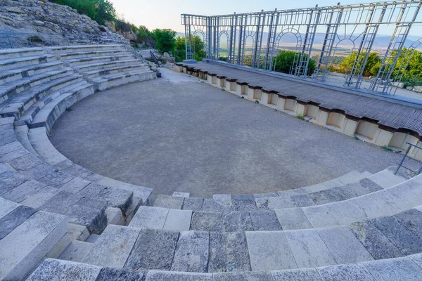 以色列北部Tzipori国家公园的古罗马剧场景观 — 图库照片