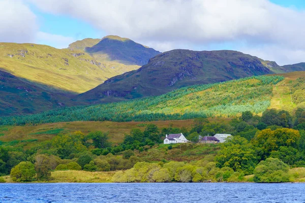 Pohled Krajinu Loch Katrine Loch Lomond Trossachs National Park Skotsko — Stock fotografie