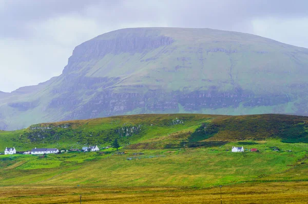 View of countryside and mountain landscape, in the Isle of Skye, Inner Hebrides, Scotland, UK