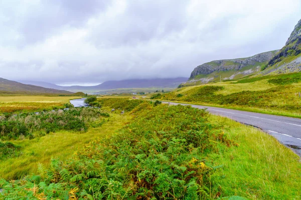 View Road Landscape Nc500 Route Highlands Scotland — Stock Photo, Image