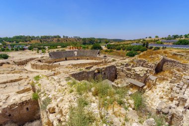 View of ancient ruins in the northern area, in Bet Guvrin National Park, south-central Israel