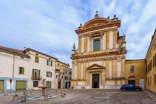 Mantua Italien Februari 2023 Utsikt Över Kyrkan Barnabas Chiesa San — Stockfoto