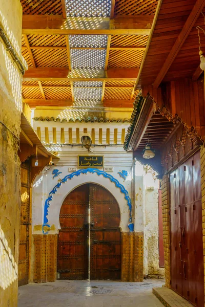 Fes Maroko Března 2023 Pohled Uličku Staré Medině Fes Maroko — Stock fotografie