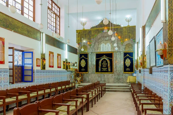 Marrakesh Morocco April 2023 View Interior Slat Azama Synagogue Medina — Stock Photo, Image