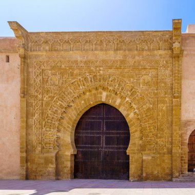 Tarihi Bab Oudayas kapısı (iç cephe), Udayaların Kasbah 'ı, Rabat, Fas