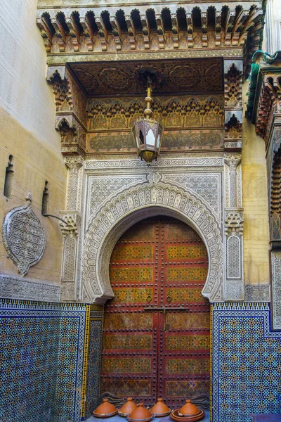 Widok Mauzoleum Sidi Ahmed Tijani Starej Medynie Fes Maroko — Zdjęcie stockowe