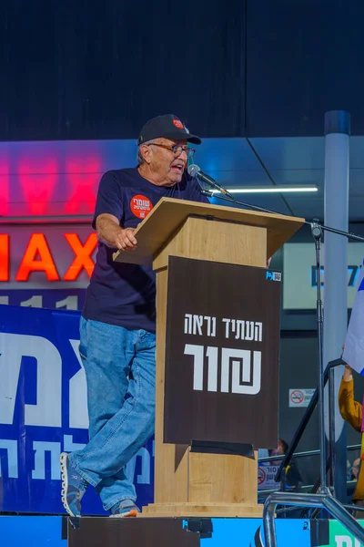 Haifa Israel Mai 2023 Antreprenorul Kobi Richter Vorbește Mulțimii Săptămână — Fotografie, imagine de stoc