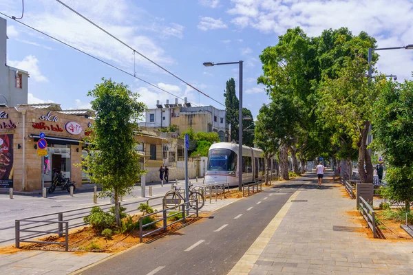 Tel Aviv Israel Mayo 2023 Vista Del Bulevar Jerusalén Con — Foto de Stock
