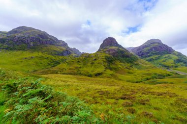 İskoçya 'nın batısındaki Glencoe Vadisi manzarası, İngiltere