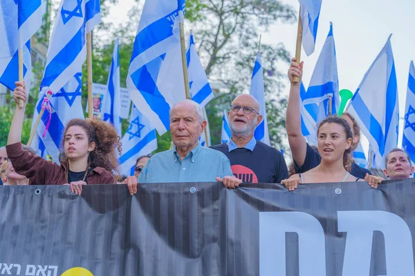 Haifa Israel Junio 2023 Gente Marchando Con Banderas Varios Carteles — Foto de Stock