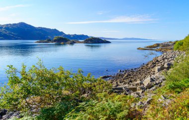 İskoçya 'nın batısındaki Lochaber bölgesinde kıyı manzarası