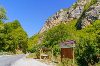 Mavrovo, Kuzey Makedonya - 04 Ekim 2023: Mavrovo Ulusal Parkı, Kuzey Makedonya